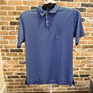 Class Club Boys Light Blue/Navy Blue Striped Polo/Golf Shirt